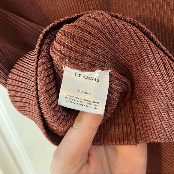 Et Ochs Women's Emily Rib Zip Polo Tank Top Shirt Size Large - Picture 11 of 13